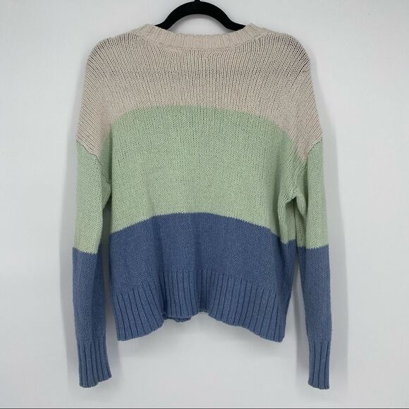 American Eagle sweater Multi Stripe Pullover Sweater Women's Size Medium - Picture 5 of 6